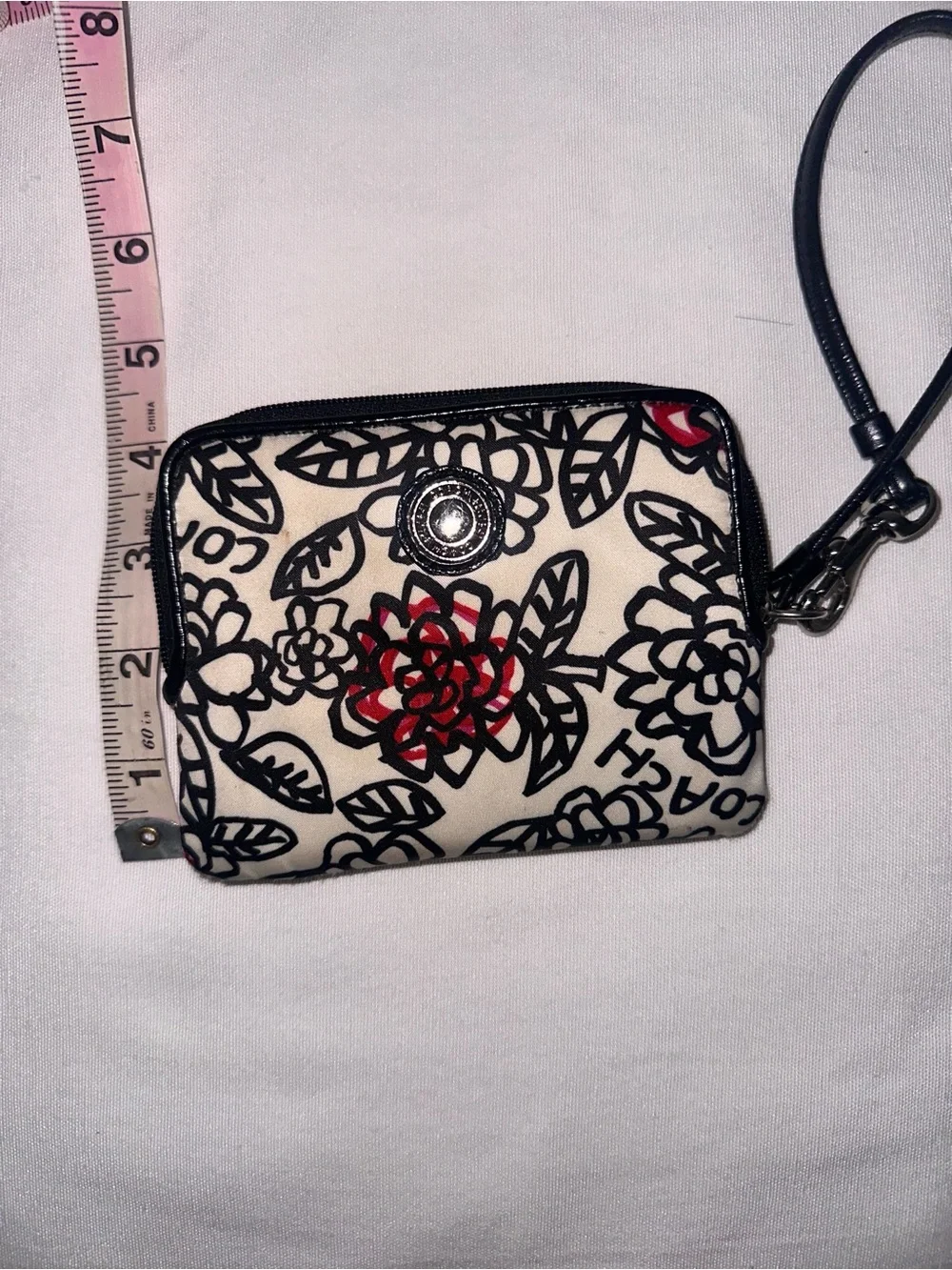 Coach Poppy Floral Graffiti Wristlet